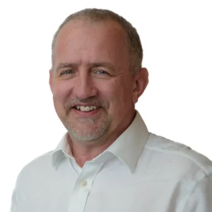 Corporate headshot in Harrogate - Businessman in white shirt with white background